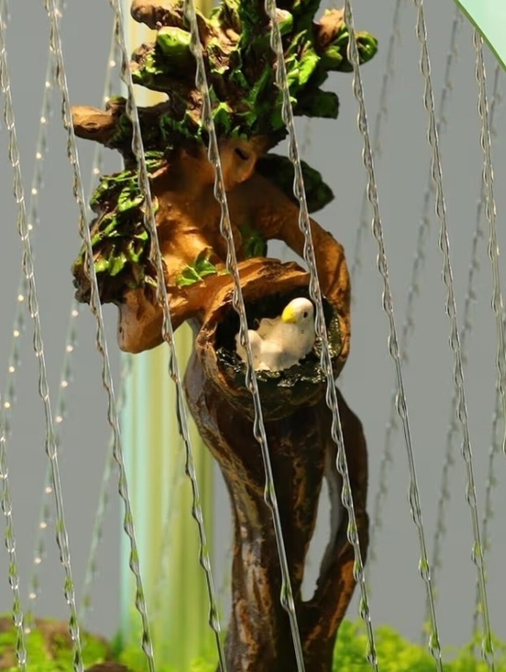 Oil Rain Motion Lamp Mother Tree Birdy - Picture 4 of 17